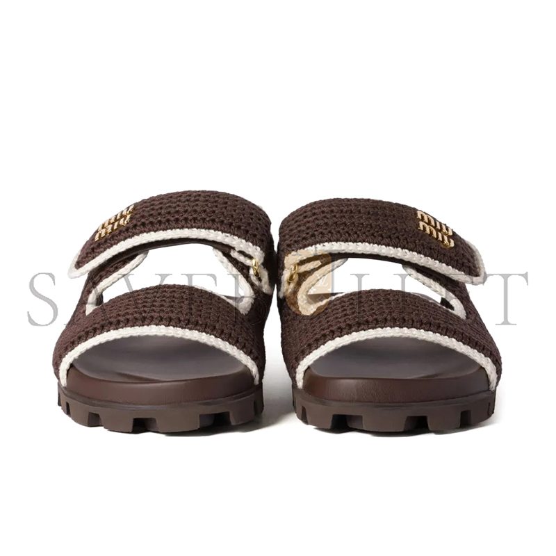 MIU MIU CROCHET KNIT SLIDES 5XX641 MIU MIU CROCHET KNIT SLIDES 5XX641